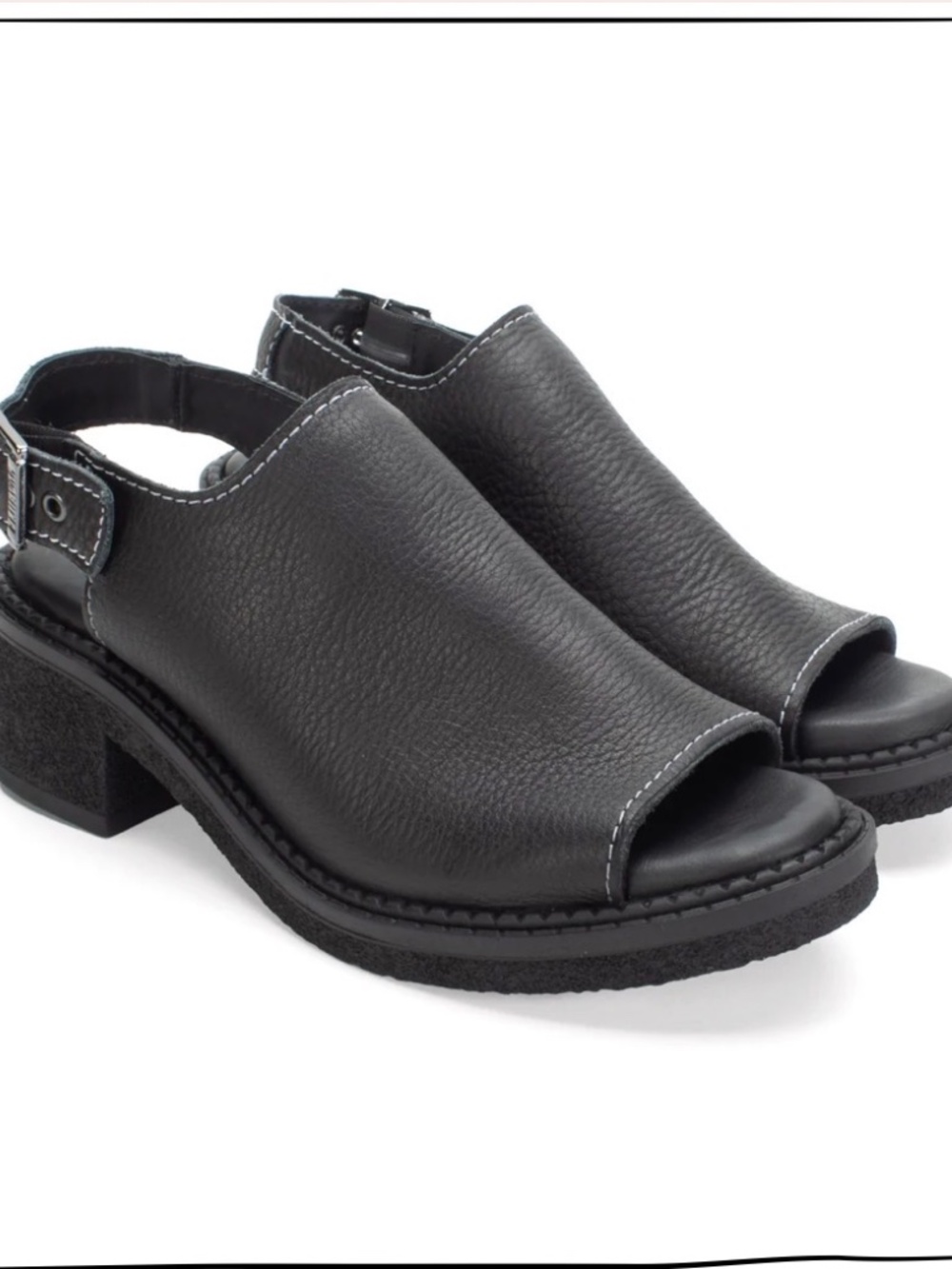 NWT JOHN FLUEVOG SLACKER GOOFBALL OPEN-TOE SLINGBACK MULES